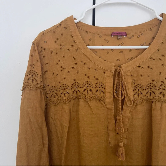 Dress long sleeves L beige Bensimon embroidered - Picture 5 of 5